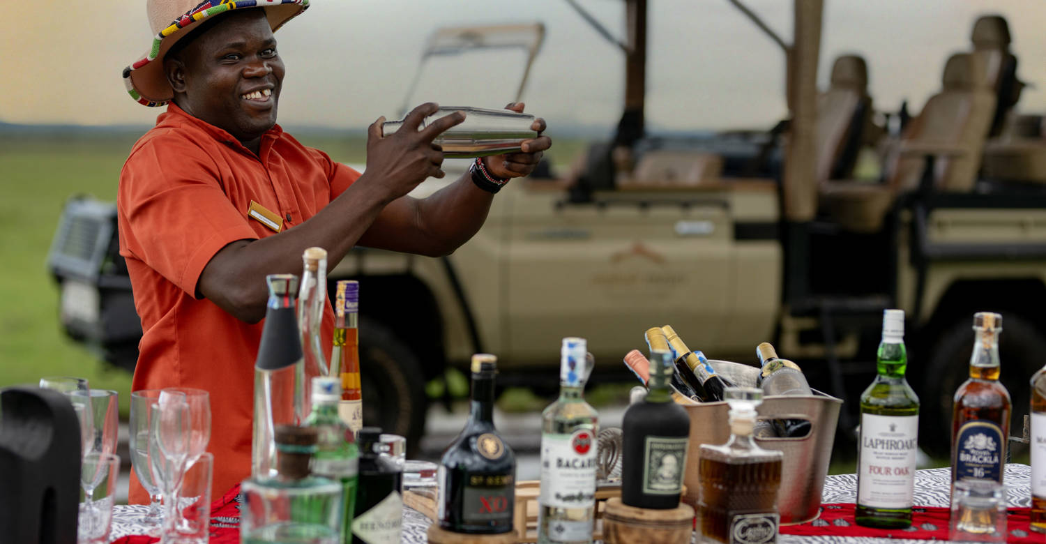 Mahali Mzuri safari sundowners 