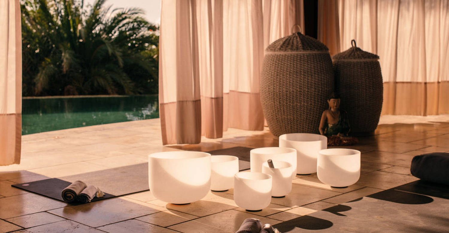Necker Island sound bath experience
