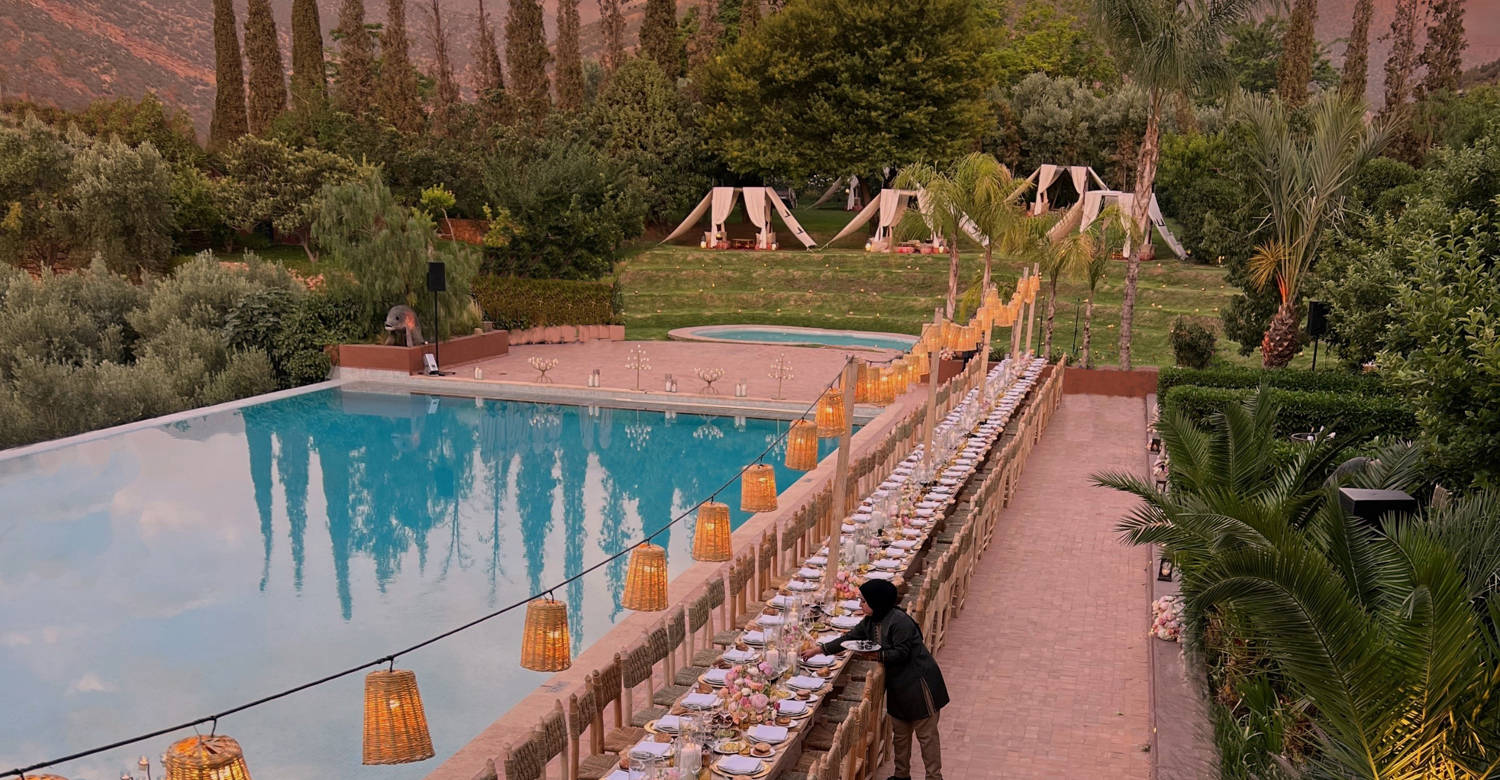Wedding celebrations at Kasbah Tamadot 