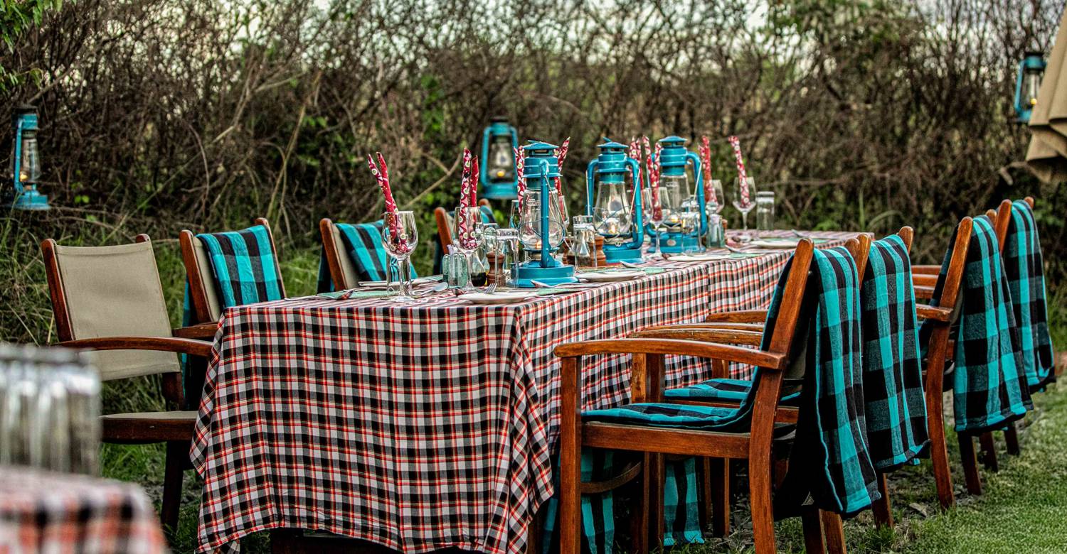 Bush Dining at Mahali Mzuri 
