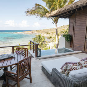 Necker Island - Bali Beach Outdoor Lounge Area & Hot Tub